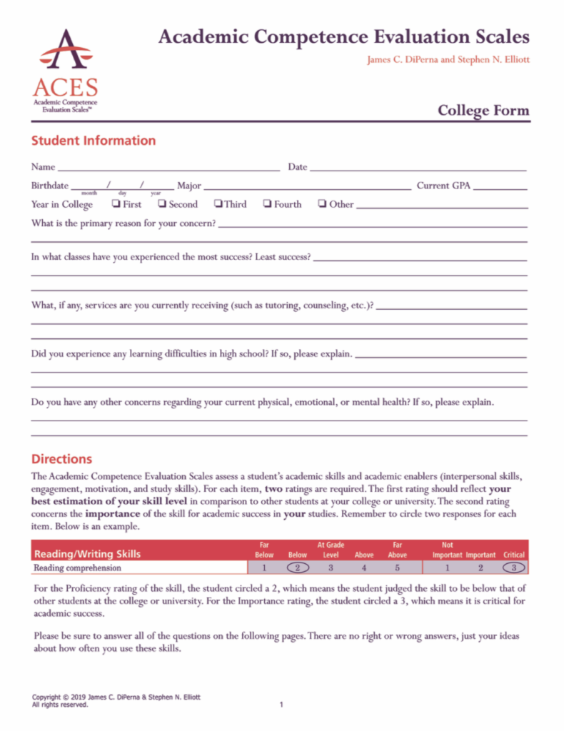 College Forms | ACES